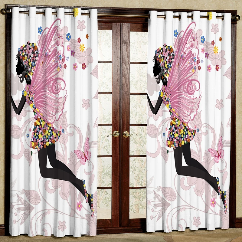 پرده مدل دختر هازان پانچی کد 2109 سایز 140x200 سانتی متر