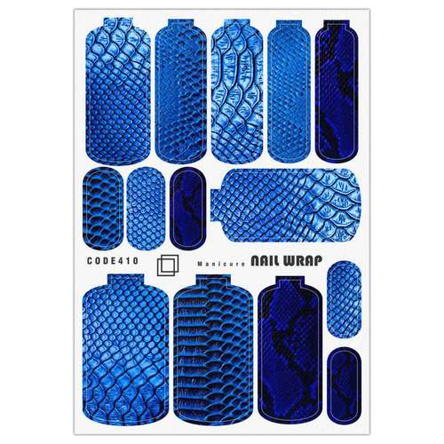 برچسب ناخن مدل نیل رپ پوست مار کد 410