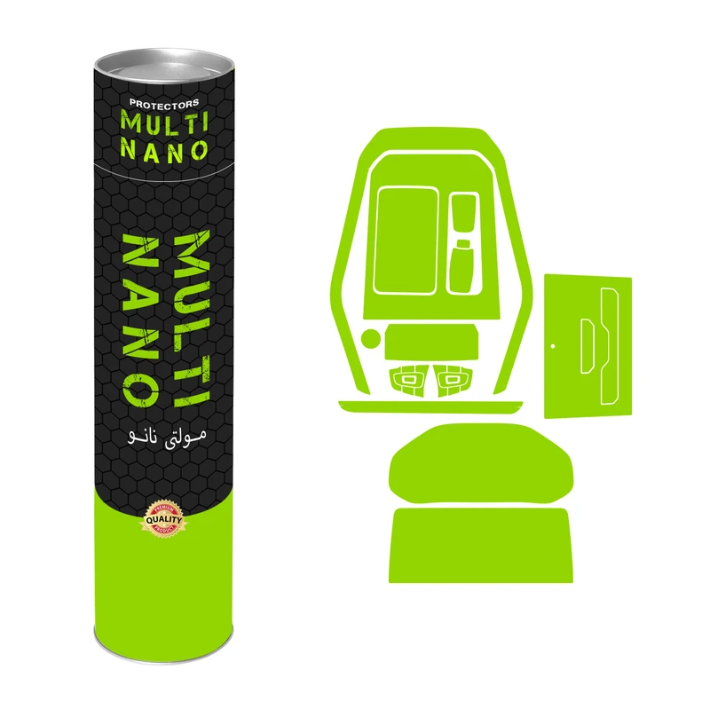 برچسب محافظ مانیتور و کنسول خودرو آنتی رفلکس مولتی نانو مدل X-F1B مناسب برای ام وی ام X55 Pro مجموعه 11 عددی