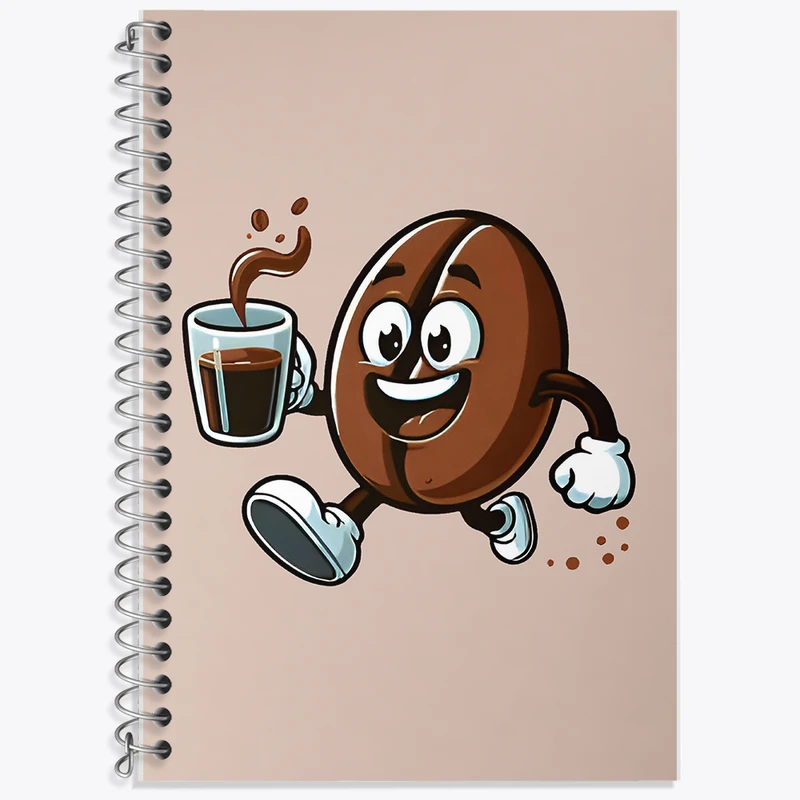 دفتر نت موسیقی 50 برگ خندالو طرح دانه ی قهوه بامزه کد F8172