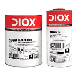 رنگ پلی اورتان اکریلیک سفید براق سوپر دیوکس مدل DA80.00.1000 وزن 4/5 کیلوگرم به همراه هاردنر