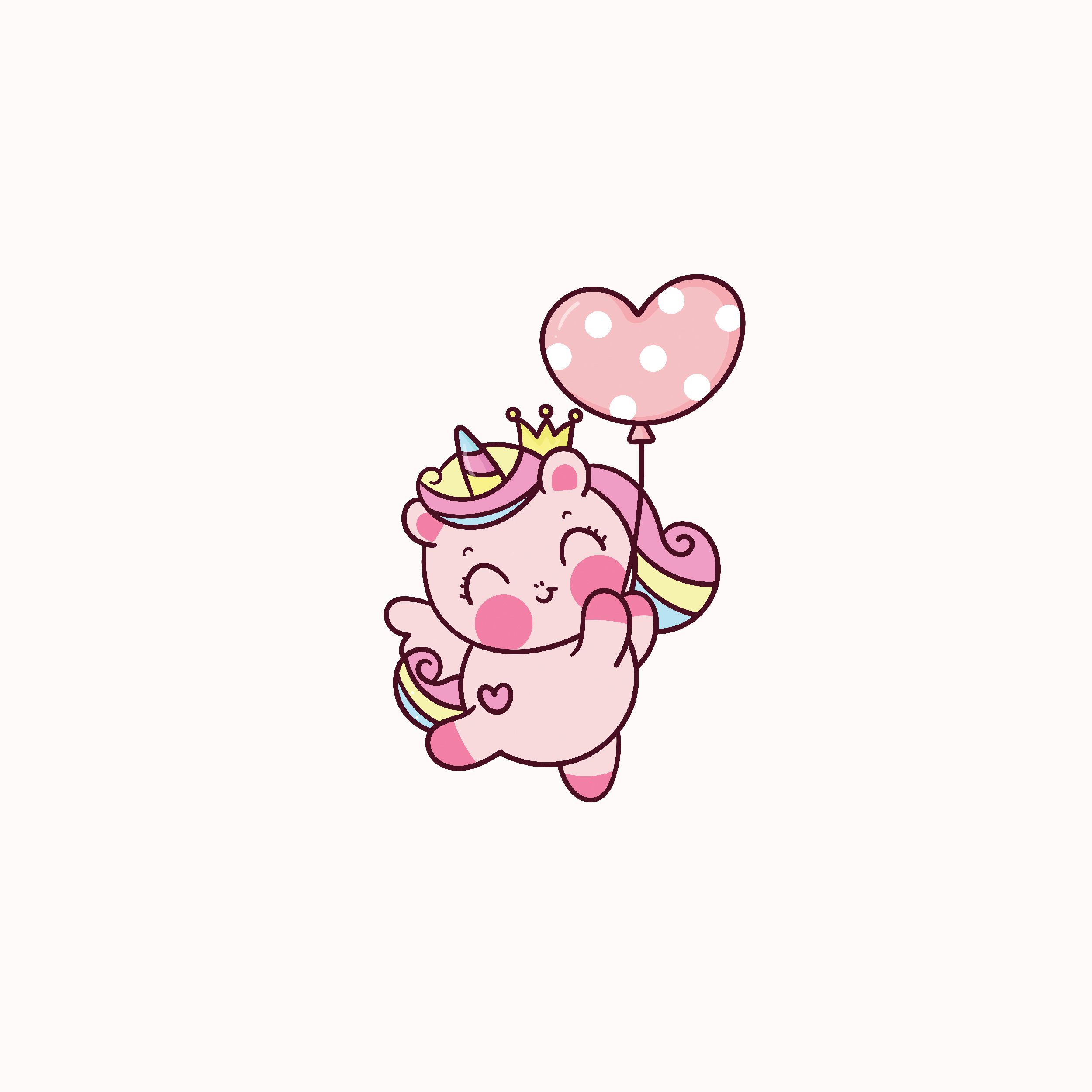 استیکر دیواری کودک مدل یونیکورن