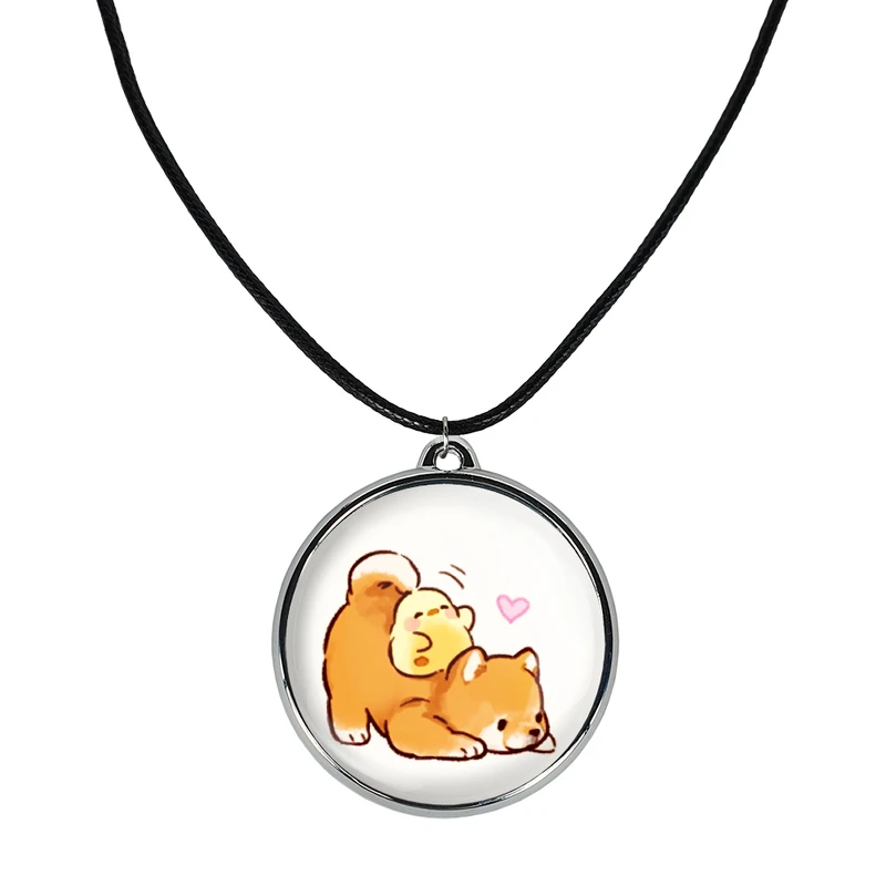 گردنبند خندالو مدل سگ و جوجه حیوانات بامزه کد 2107621075