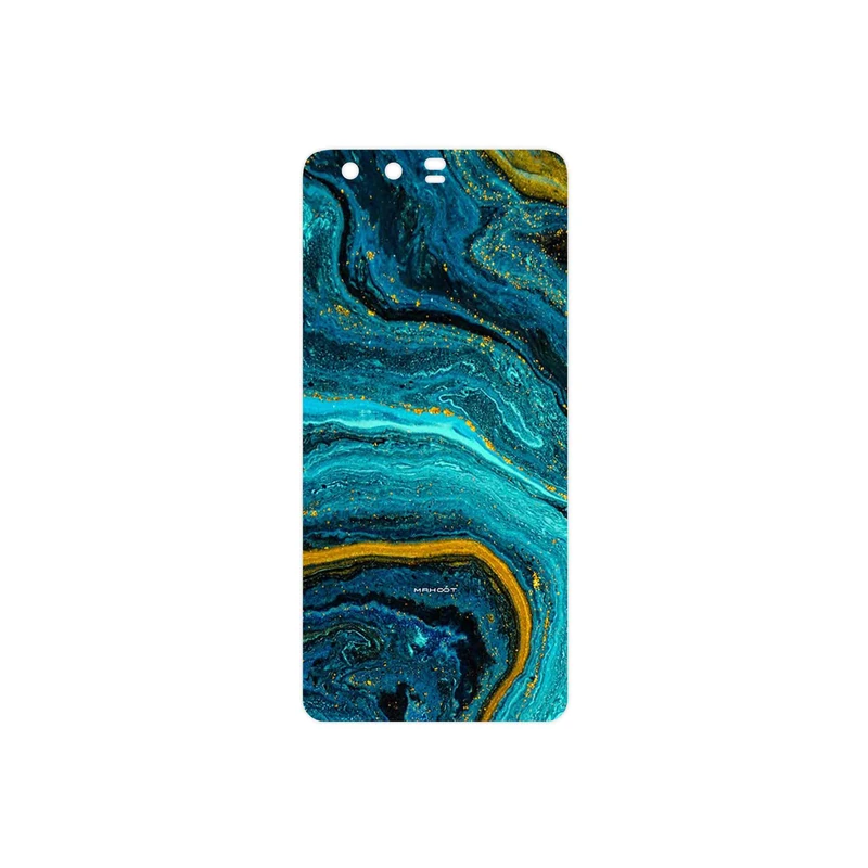 برچسب پوششی ماهوت مدل Turquoise marblewith golden streaks مناسب برای گوشی موبایل هوآوی P10