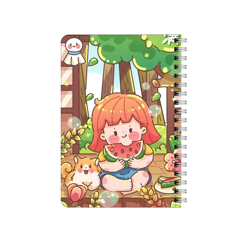 دفترچه یادداشت بامبیلیپ مدل چوبی طرح دختر هندونه خور کد 1720943