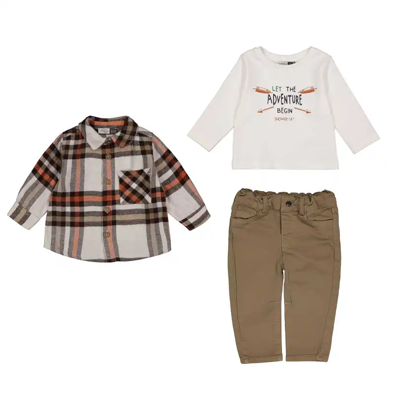 ست 3 تکه لباس نوزادی ایندیگو مدل 232501