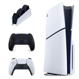 کنسول بازی سونی مدل PlayStation 5 Slim ظرفیت 1 ترابایت ریجن CFI-2116 اروپا به همراه دسته اضافی و پایه شارژر