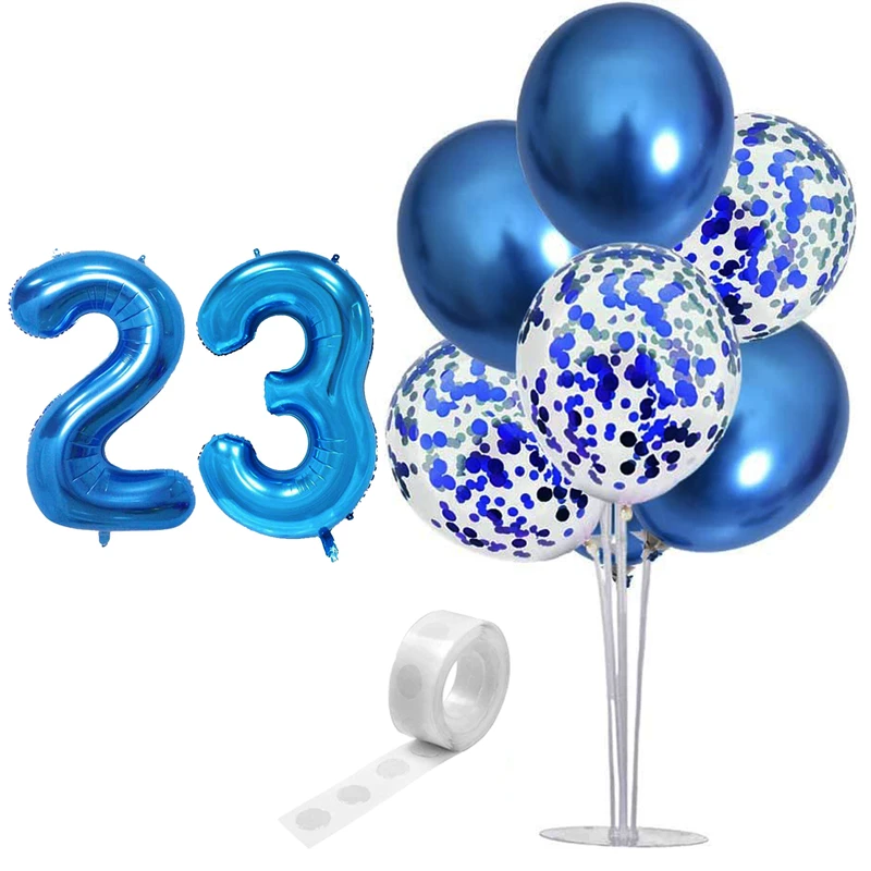  بادکنک آرایی مستر تم طرح کروم شیشه ای پولکی کد 23 بسته 11 عددی