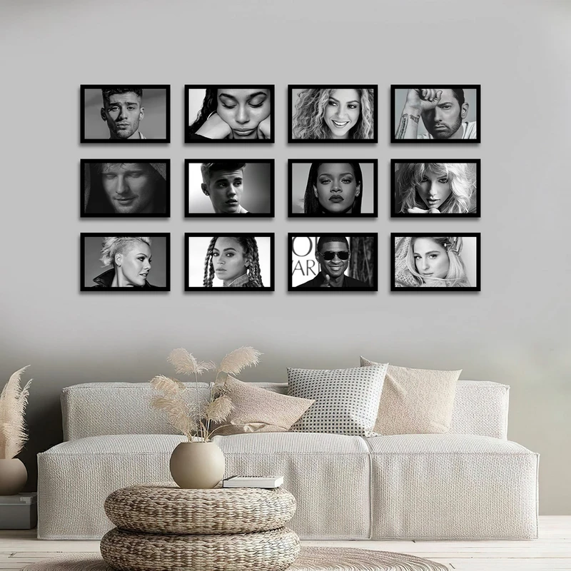 تابلو بکلیت طرح خواننده مدل شاین اکلیلی B-1684 مجموعه 12 عددی