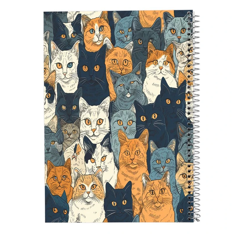 دفتر ژورنال نویسی 50 برگ مدوپد مدل نقطه ای طرح سگ و گربه کد DF17272