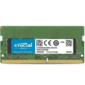 رم لپ تاپ ddr4 crucial مدل ct16 ظرفیت 16gb فرکانس 3200mhz تایمینگ cl22 نوع so-dimm اجرای سریع و پایدار و ارتقای عملکرد سیستم