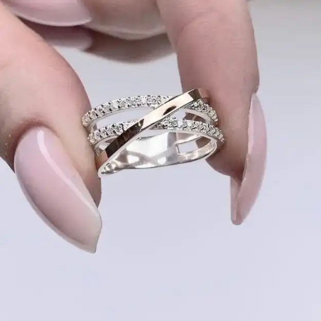 انگشتر نقره زنانه مدل لاینرس