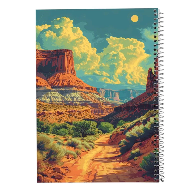 دفتر شطرنجی 50 برگ مدوپد طرح کویر کد DF16680