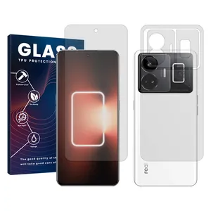 Glass Resistant model transparent Screen protector suitable for Realme GT3 mobile phone along with the phone back protector