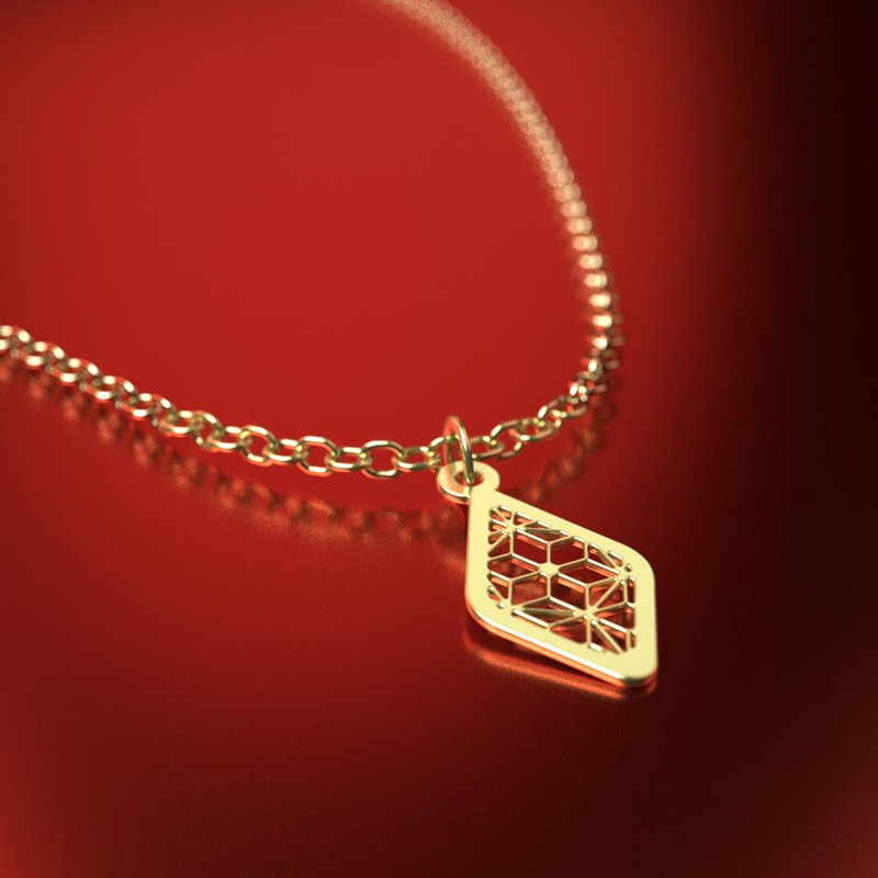 آویز ساعت طلا 18 عیار زنانه مدوپد مدل لوزی کد CA11328