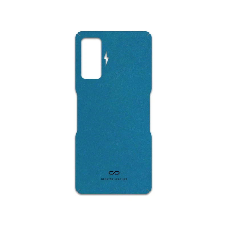 برچسب پوششی ماهوت مدل Blue-Leather مناسب برای گوشی موبایل شیائومی Redmi K50 Gaming