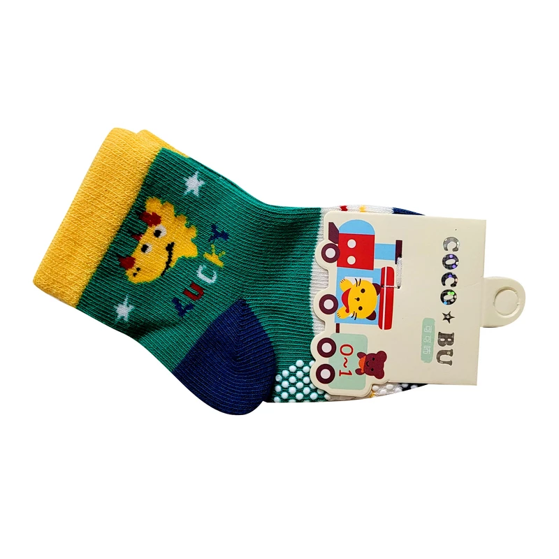 جوراب ساق کوتاه بچگانه کوکو بی یو مدل دایناسور لاکی 0-1 کد 05007