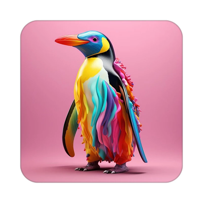 زیر لیوانی کاکتی طرح حیوانات رنگی مدل mp25279