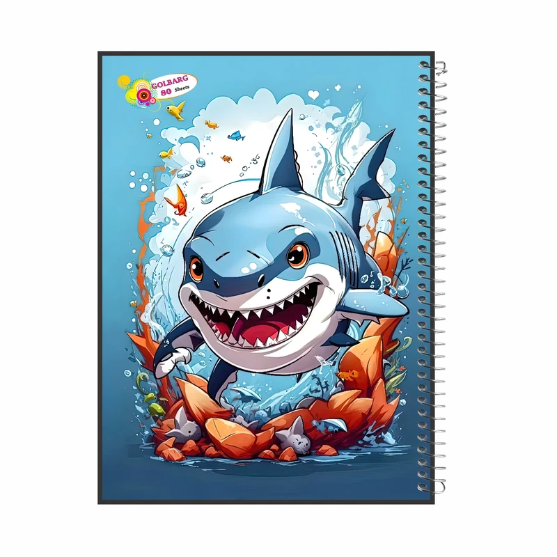 دفتر مشق 80 برگ گلبرگ مدل نهنگ دریایی کد 2904