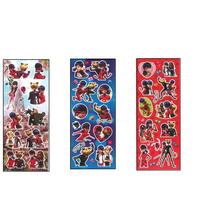برچسب طرح دختر کفشدوزکی کد 15 NGHC بسته 3 عددی