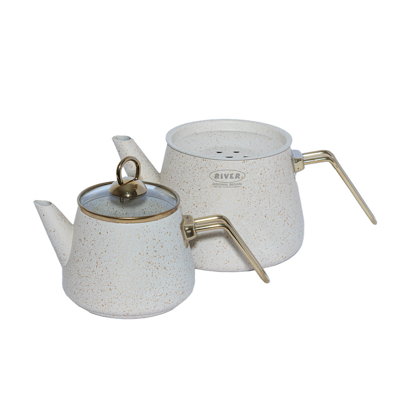 ست کتری و قوری ریور مدل دسته بغل گرانیت