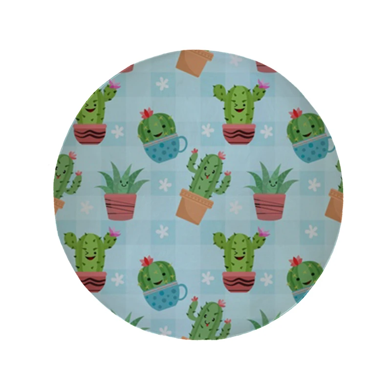    پادری مدل دایره طرح کاکتوس کد 8176 سایز 90 × 90 سانتی متر