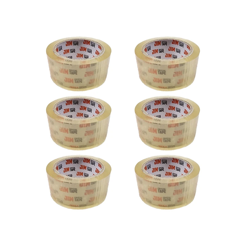 چسب پهن جیم مدل crystal tape عرض 5 سانتی متر بسته 6 عددی