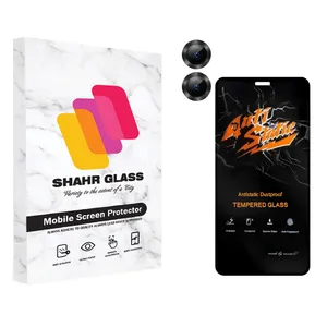 محافظ لنز دوربین شهر گلس مدل 2ST-RING مناسب برای گوشی موبایل اپل iPhone 12 Mini به همراه محافظ صفحه نمایش
