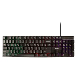 کیبورد گیمینگ بیاند مدل BK-7120، سوییچ ممبران، Full-Size، نورپردازی RGB