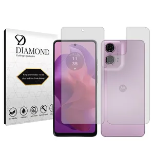 Diamond Tough model transparent screen protector suitable for Motorola Moto G24 mobile phone along with the back protector