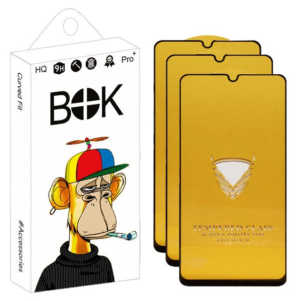 محافظ صفحه نمایش بوک مدل OG مناسب برای گوشی موبایل سامسونگ Galaxy A12 بسته سه عددی