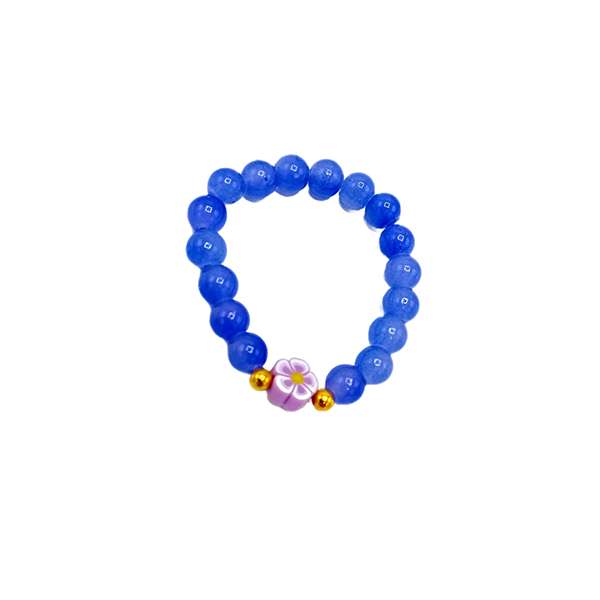 دستبند دخترانه مدل تک گل