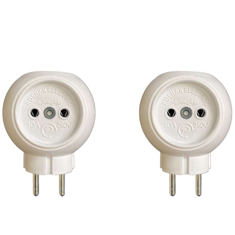 سه راهی برق روشن الکتریک مدل کپل بسته 2 عددی