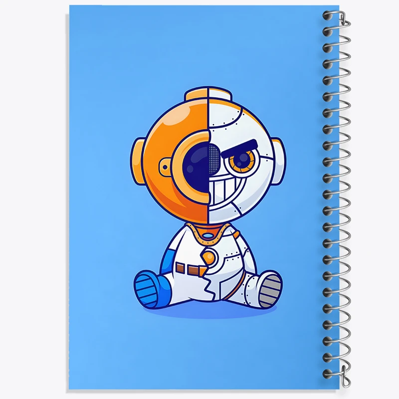 دفتر مشق 100 برگ خندالو طرح فضانورد و دریانورد کد N3585