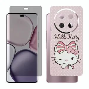 Glass Together model privacy screen protector suitable for Honor X9c mobile phone with back cover sticker