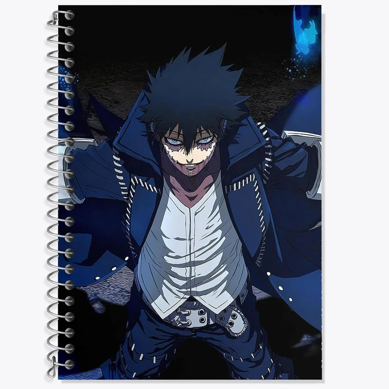 دفتر زبان 50 برگ خندالو مدل سه خط طرح دابی انیمه آکادمی قهرمان من کد 16147