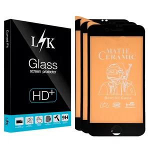 محافظ صفحه نمایش مات ال کی مدل Hard glass مناسب برای گوشی موبایل اپل Iphone 7 بسته سه عددی