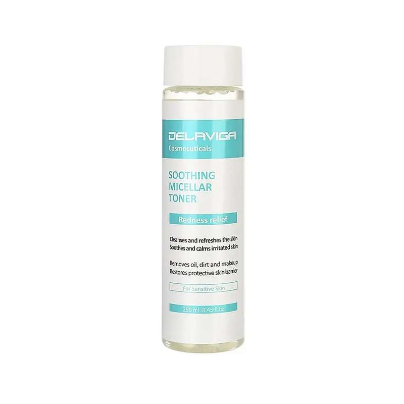 تونر دلاویگا مدل Redness relief حجم 250 میلی لیتر