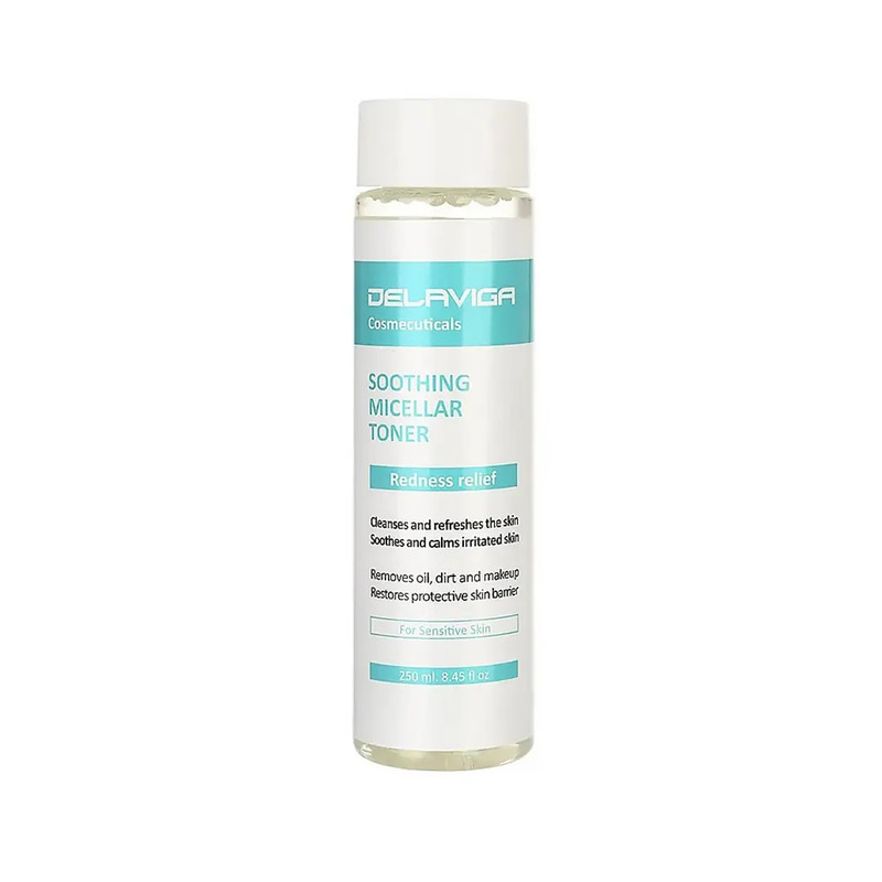 تونر دلاویگا مدل Redness relief حجم 250 میلی لیتر