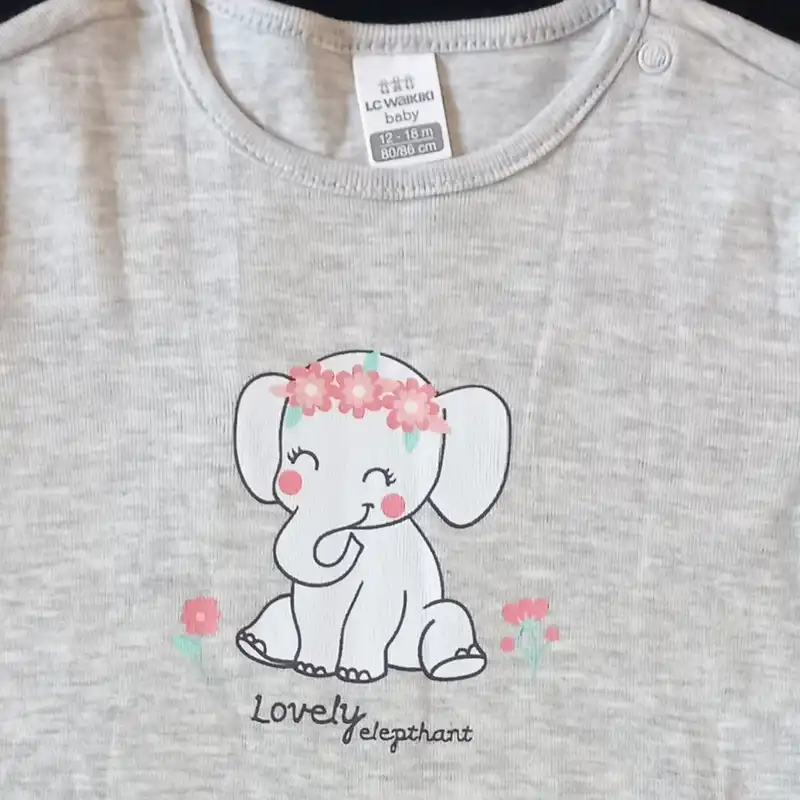 بادی آستین بلند نوزادی ال سی وایکیکی مدل M10 مجموعه 2 عددی