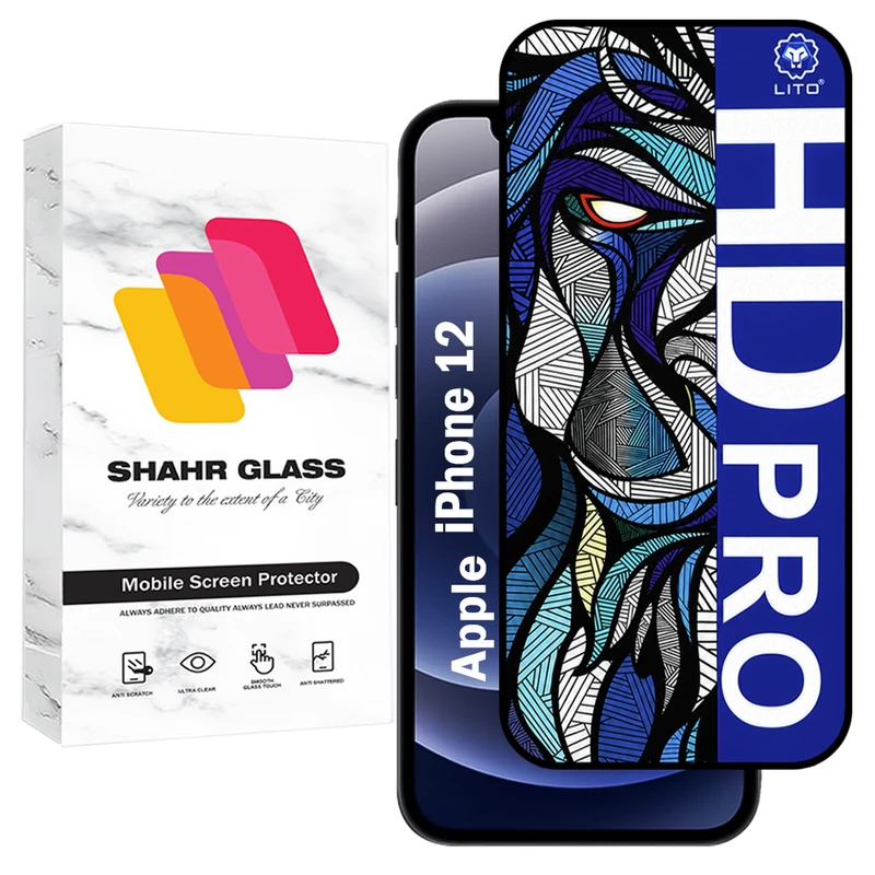 محافظ صفحه نمایش شهر گلس مدل LITOHDS مناسب برای گوشی موبایل اپل iPhone 12