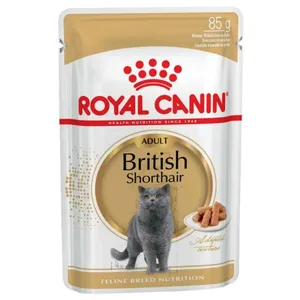 پوچ گربه رویال کنین مدل British shorthair وزن 85 گرم بسته دو عددی