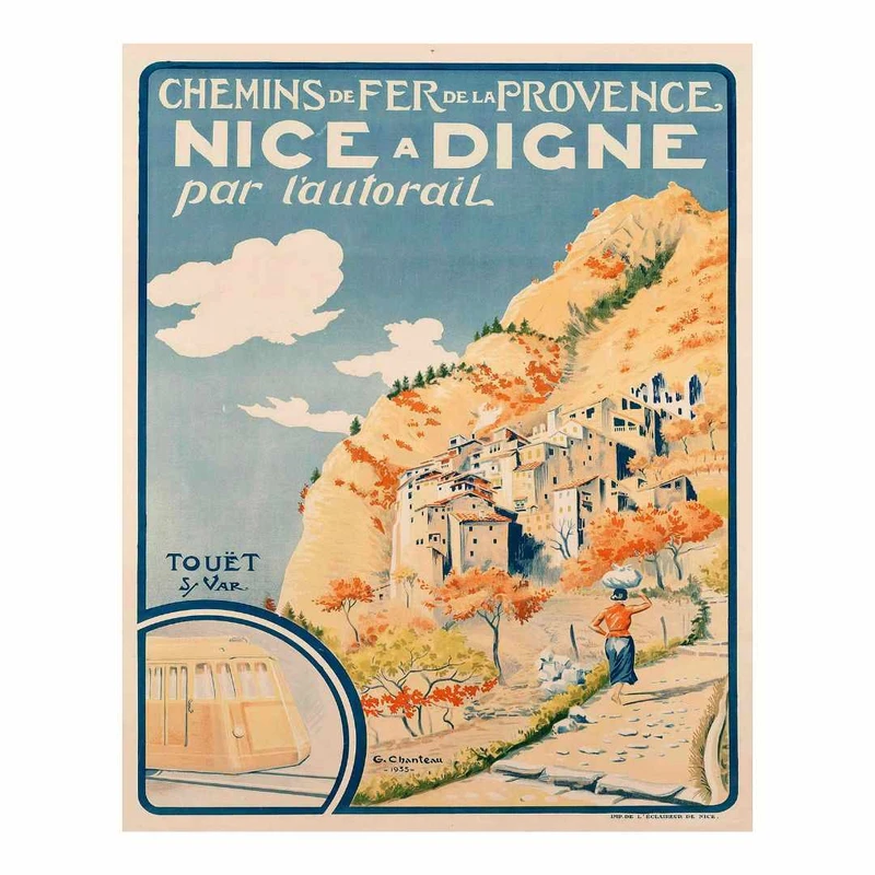 پوستر مدل سفر  خط راه‌ آهن