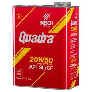 روغن موتور خودرو بنزینی بوش مدل کوادرا 20W50 SL حجم 3/5 لیتر