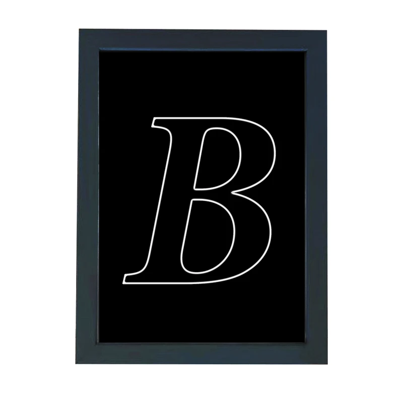 تابلو گالری چهره پرداز رخ مدل حرف B طرح عاشقانه دکوری کد Alphabet_10012
