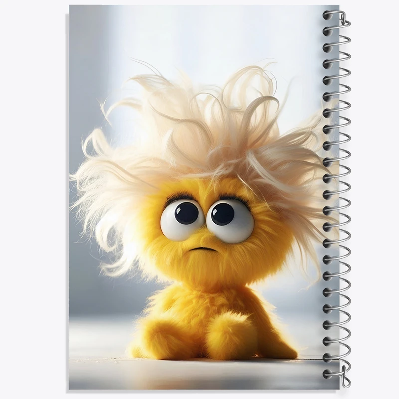 دفتر شطرنجی 50 برگ خندالو طرح هیولای بامزه کد F5719