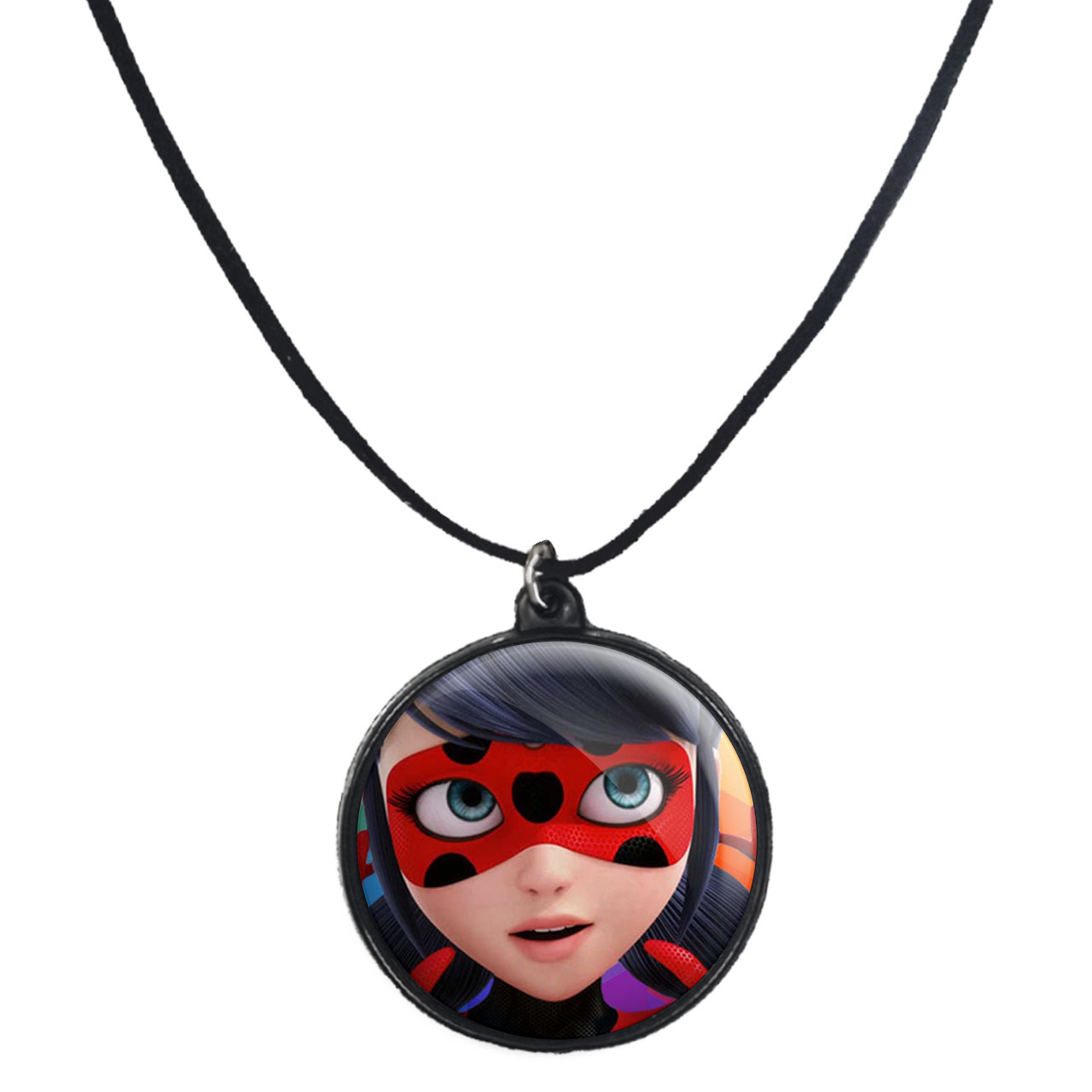 گردنبند پرمانه طرح کفشدوزکی کد pmb.1523 مدل دو طرفه