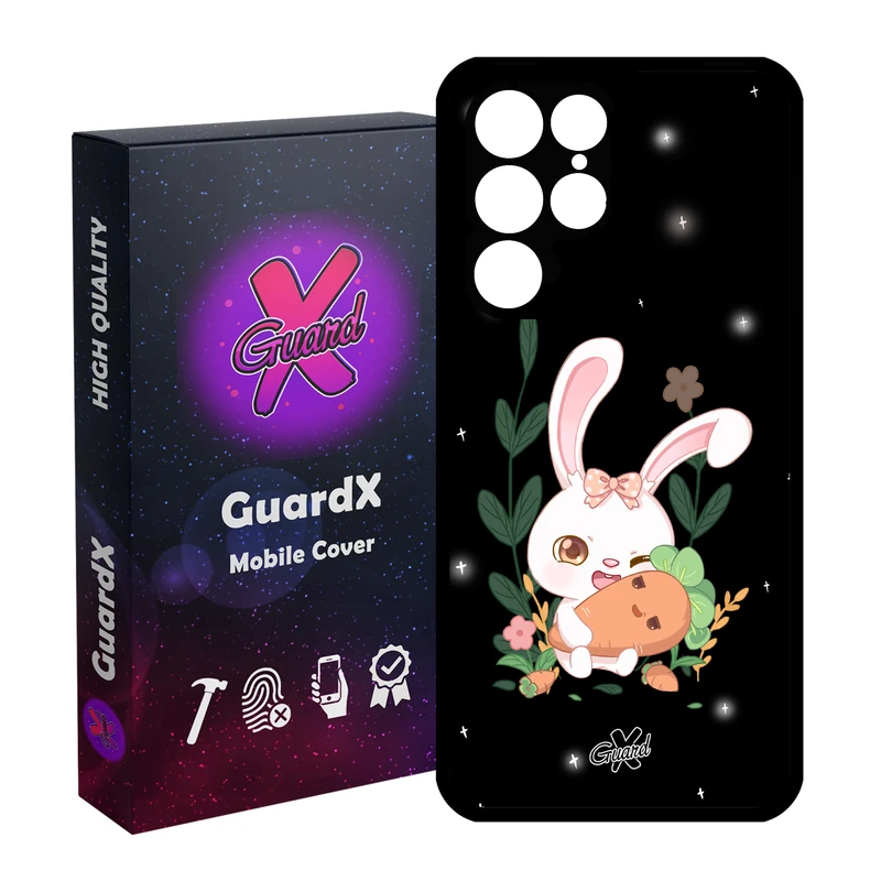 کاور گارد ایکس طرح خرگوش مدل Glass10309 مناسب برای گوشی موبایل سامسونگ Galaxy S22 Ultra