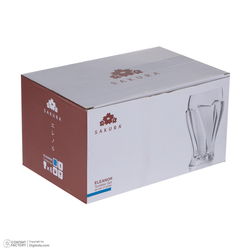 لیوان ساکورا مدل sk18801200w بسته 6 عددی