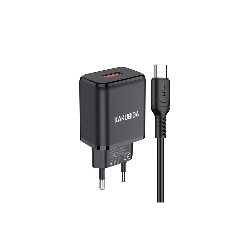 شارژر دیواری 18 وات کاکوسیگا مدل KSC-917 به همراه کابل USB-C